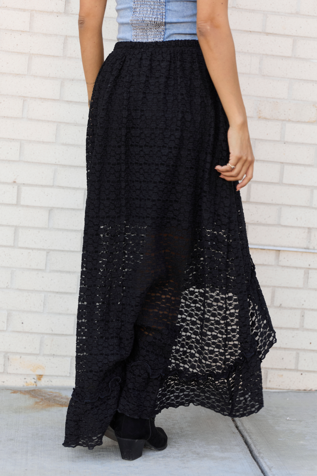 Wrenlee Black Lace Skirt FINAL SALE