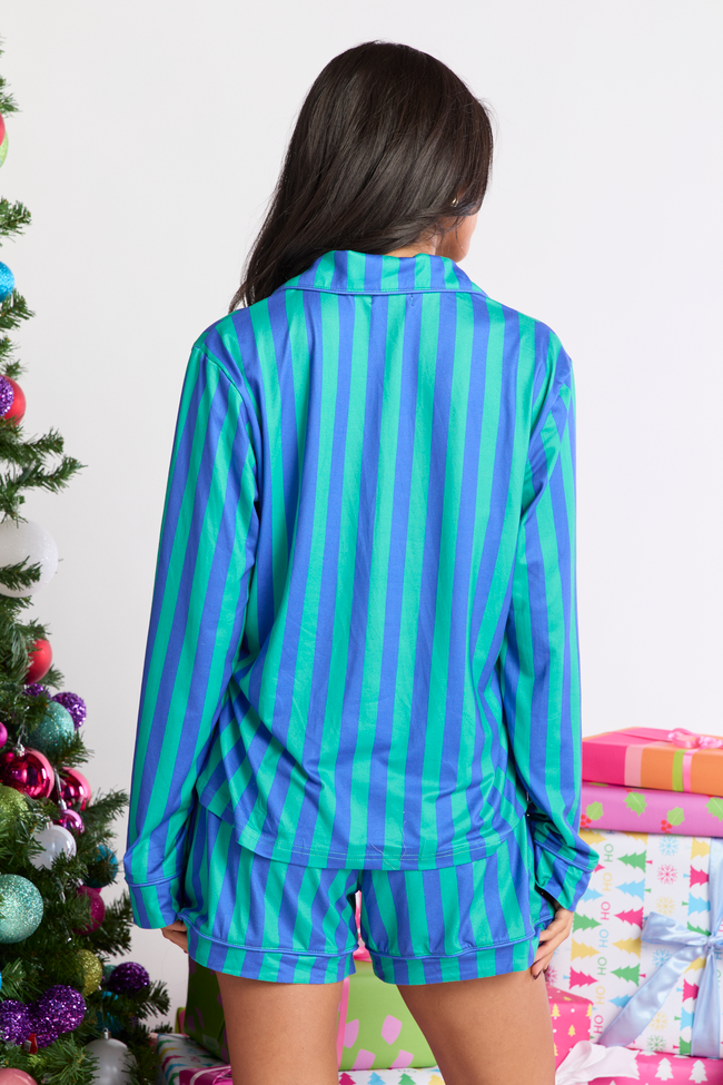 Lumi Blue Striped Pajama Set SALE