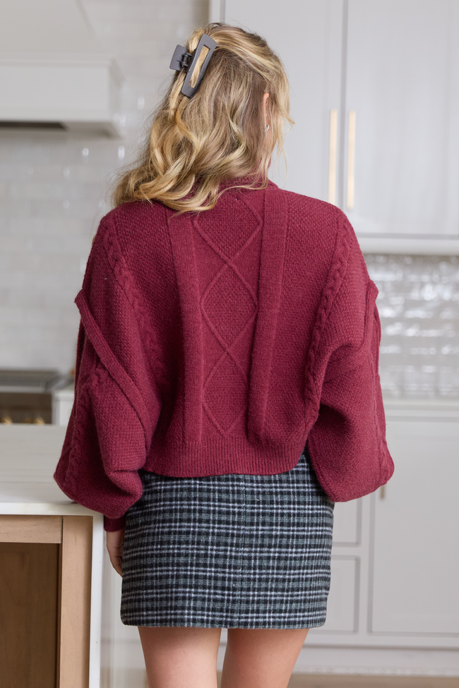 Lindy Burgundy Turtleneck Sweater