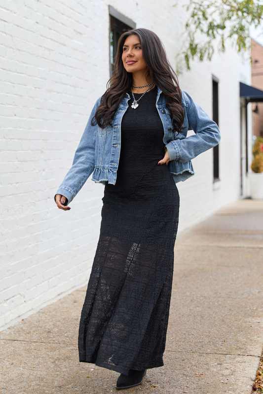 Dianna Black Lace Maxi Dress