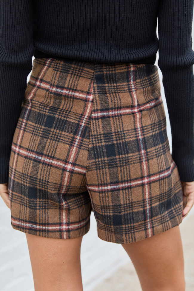Remy Brown Plaid Skort
