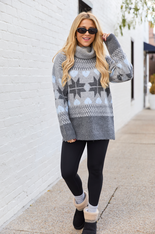 Ash Star and Heart Fair Isle Turtleneck Sweater SALE