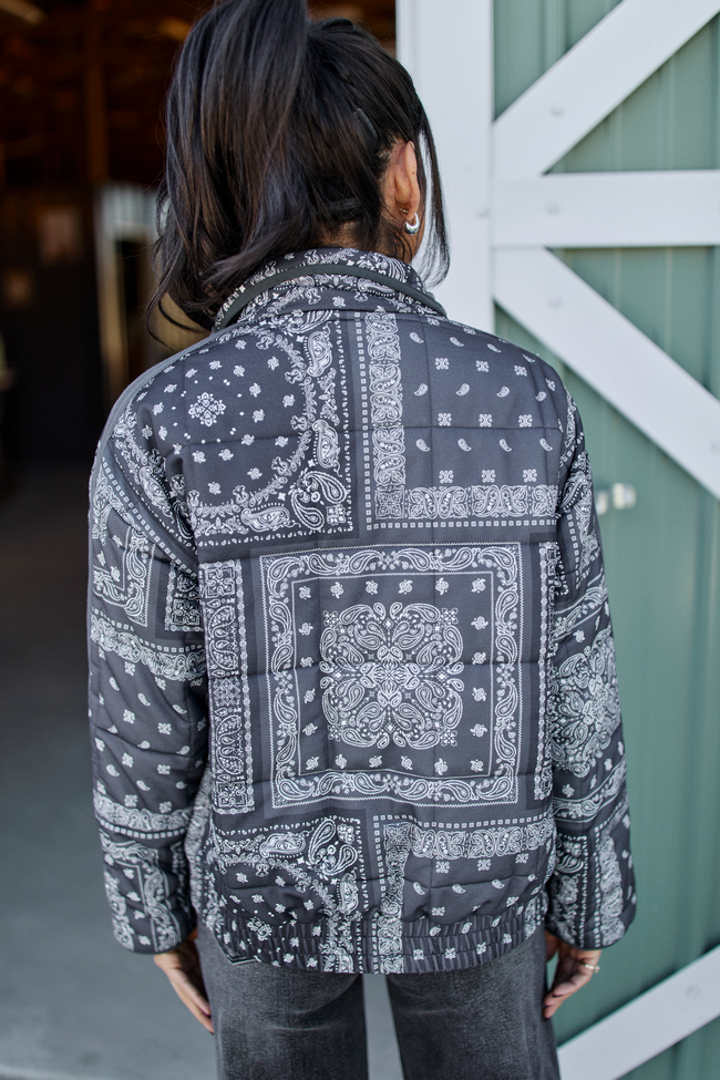 Kayla Bandana Print Puffer Coat SALE