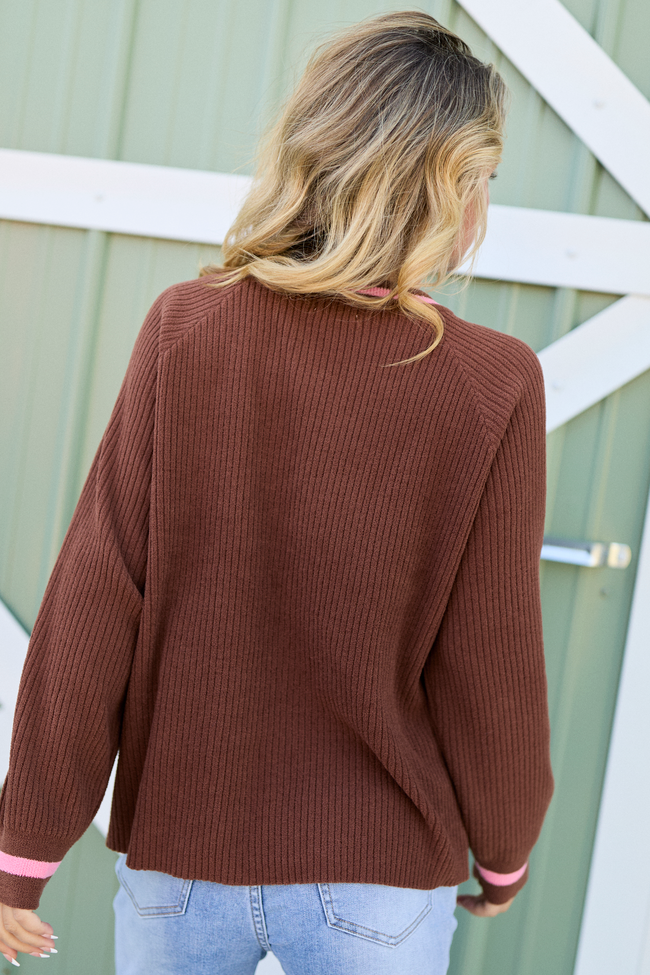 Delaney Brown And Pink Apres Rodeo Sweater SALE