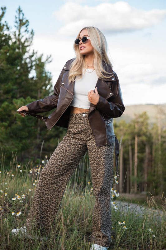 Wild Things Leopard Wide Leg Pants