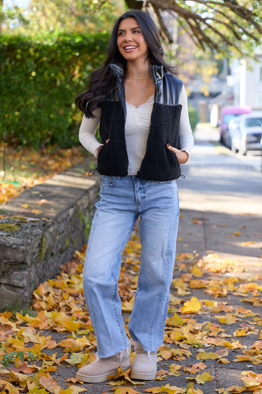 Clarissa Black Combo Reversible Vest SALE