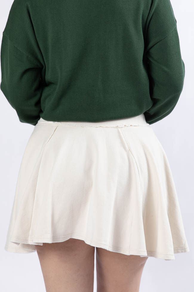 Where To Next Cream Knit Skort FINAL SALE