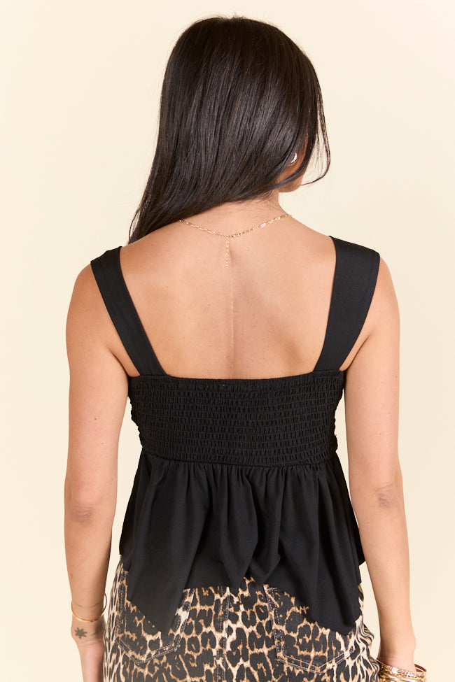 When You Know Black Asymmetrical Hem Tank Top FINAL SALE
