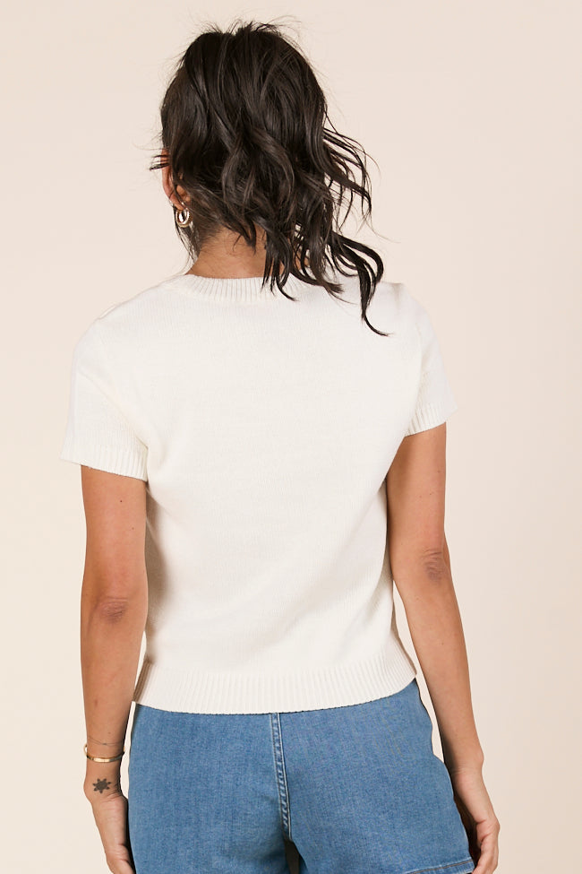 Made For Cheerin' Jersey Bear Short Sleeve Sweater FINAL SALE