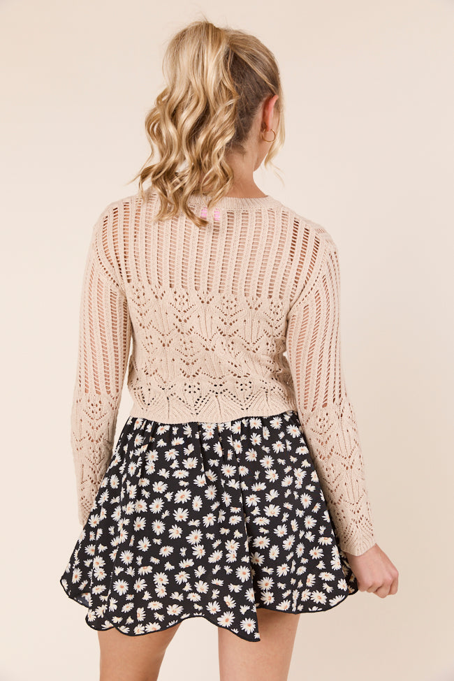 Jenn Natural Open Knit Sweater SALE