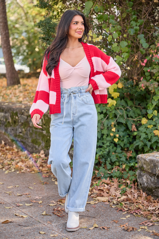 Gracie Light Wash Tie Waist Jeans FINAL SALE