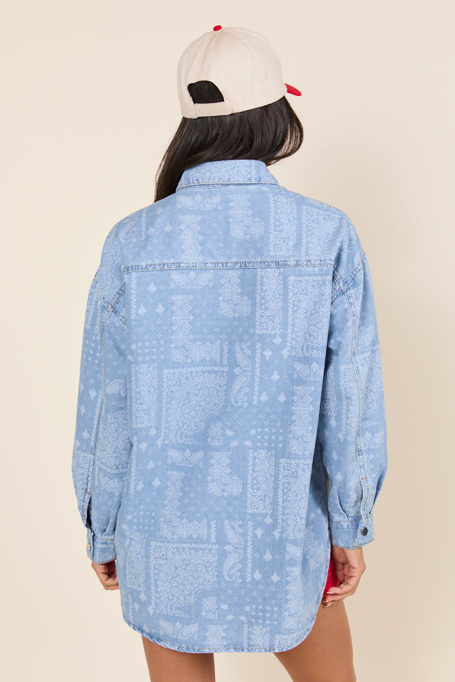Born To Shine Bandana Chambray Shirt FINAL SALE
