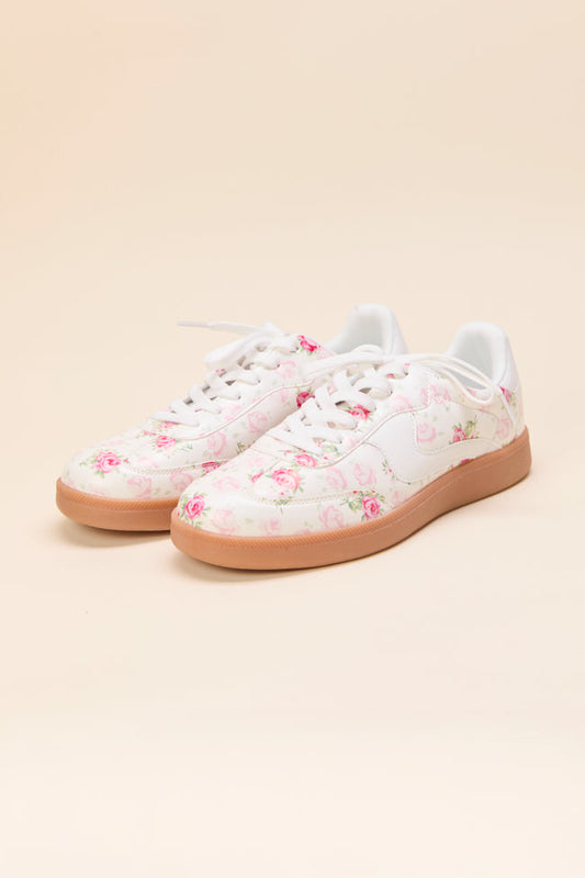 Tiffany White Floral Sneakers