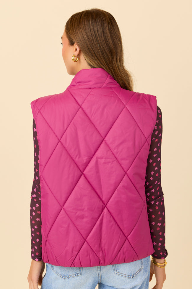 Dora Berry Quilted Puffer Vest SALE
