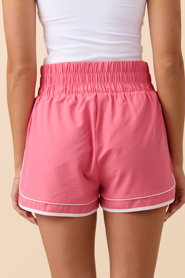 Kyra Pink Contrast Trim Shorts FINAL SALE