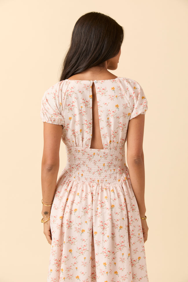 Gabriella Yellow Floral Drop Waist Maxi Dress FINAL SALE