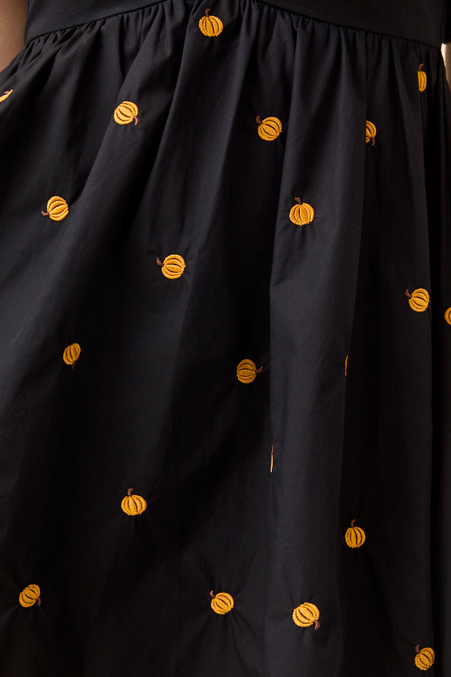 Linsy Black Pumpkin Puff Sleeve Mini Dress FINAL SALE