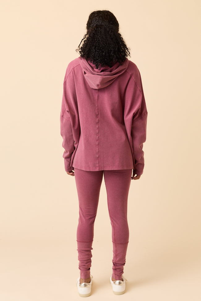 Lexi Claret Oversized Hoodie Set SALE