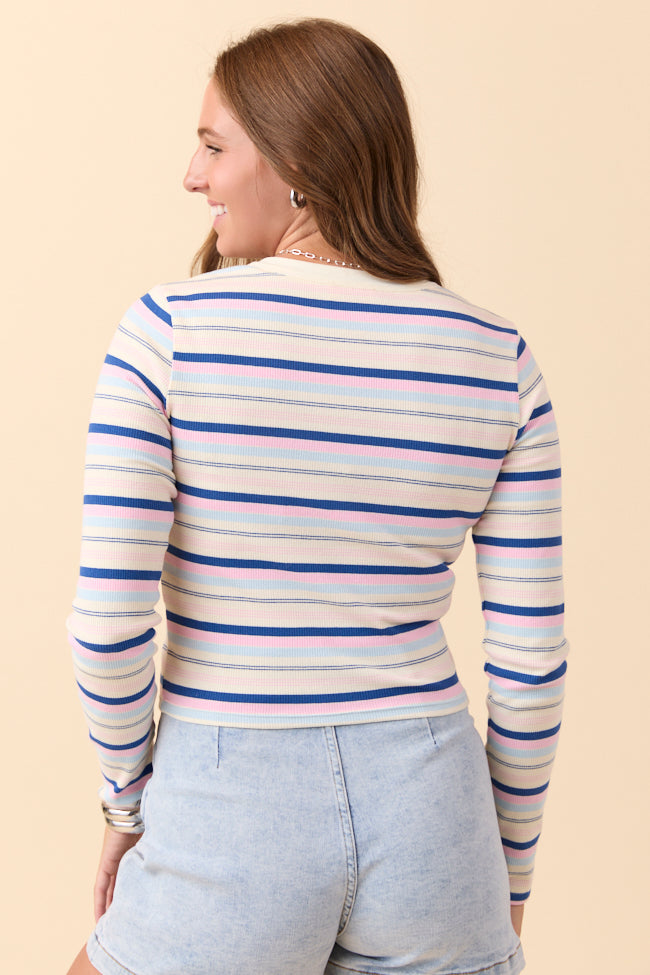Taryn Multi Stripe Henley FINAL SALE