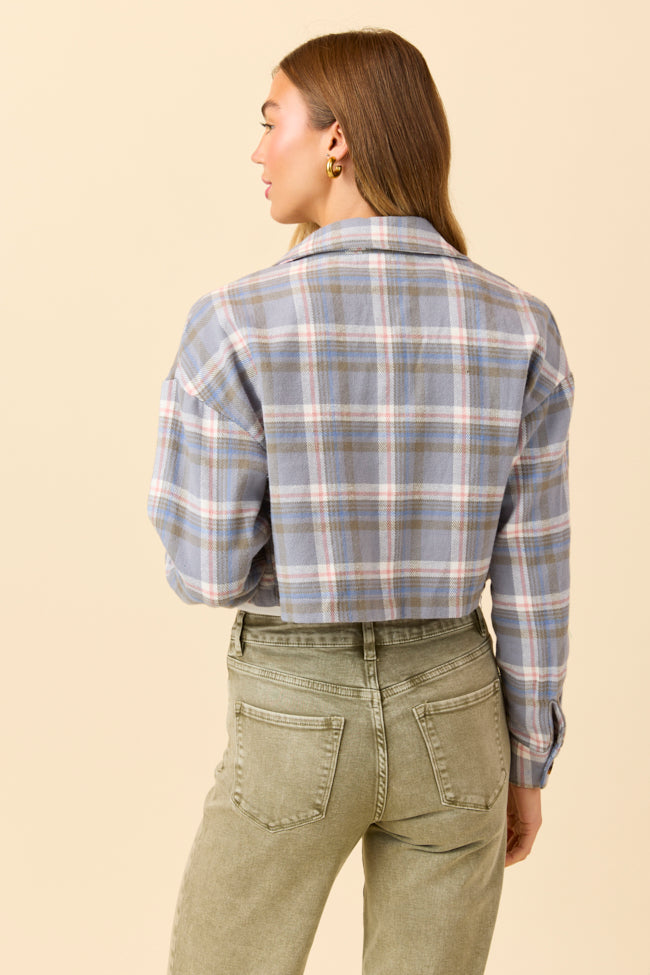Gloria Light Blue Plaid Jacket SALE