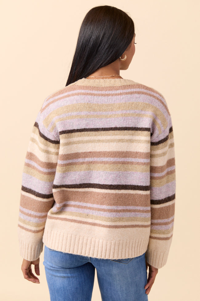 Jeanette Tan Striped Crewneck Sweater