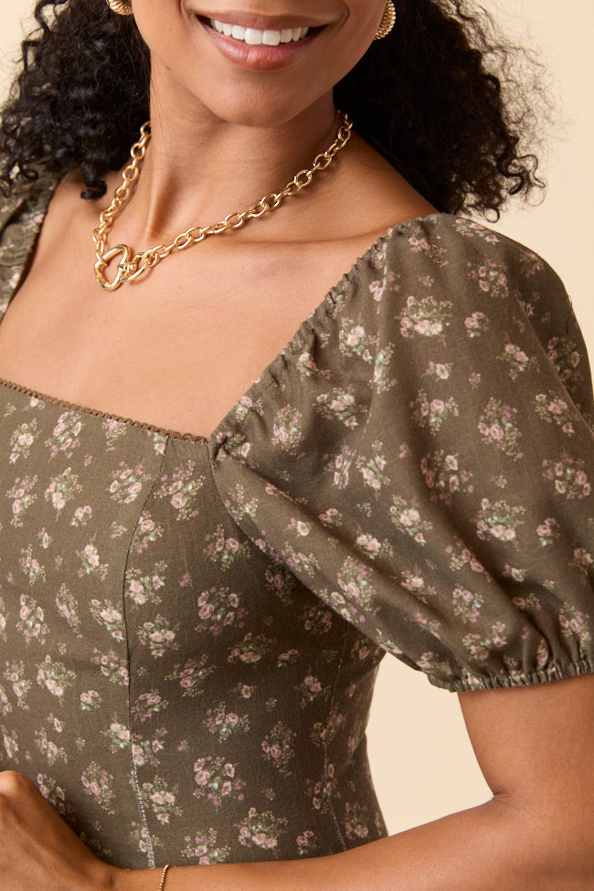 Aimee Brown Floral Drop Waist Maxi Dress