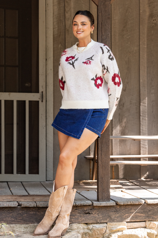 Ellery Rose Shoulder Motif Sweater SALE