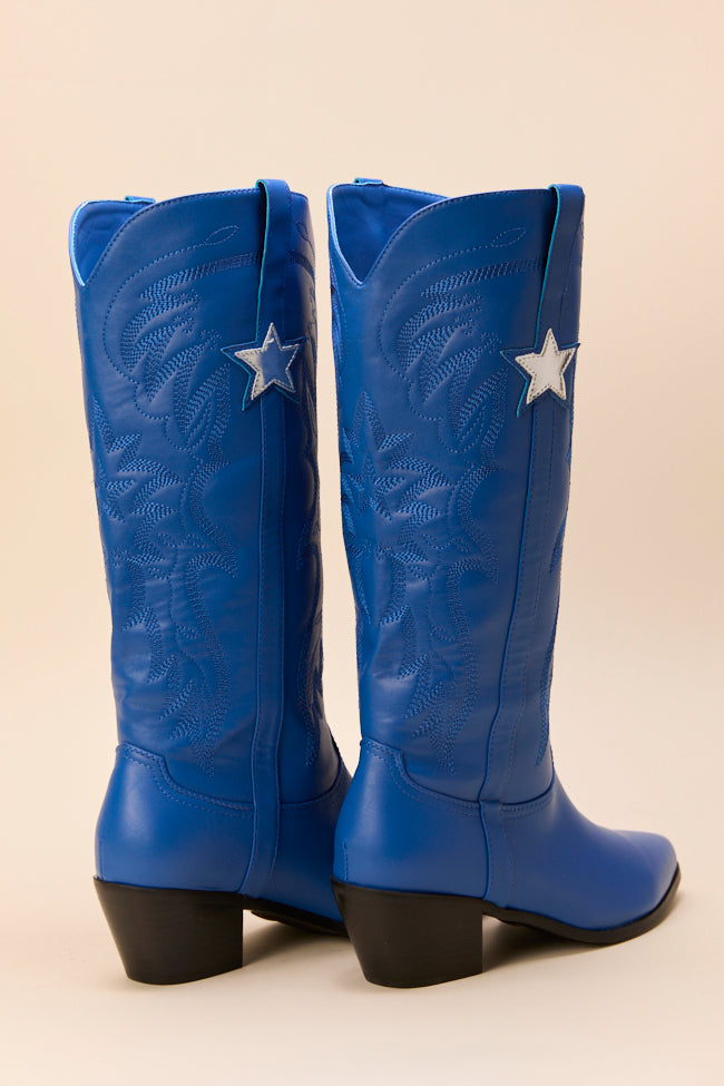 Vicki Cobalt Blue Star Western Boots FINAL SALE