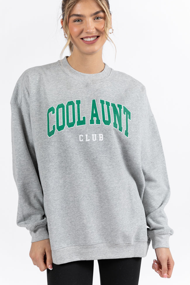 Cool Aunt Club Light Grey Graphic Sweatshirt