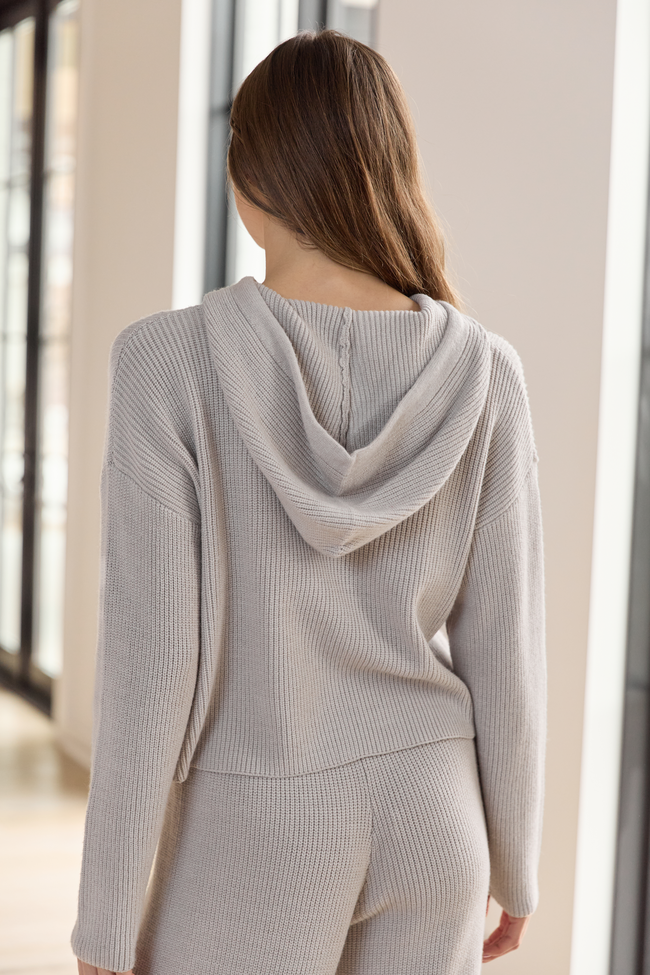 Kitt Taupe Hoodie Lounge Sweater