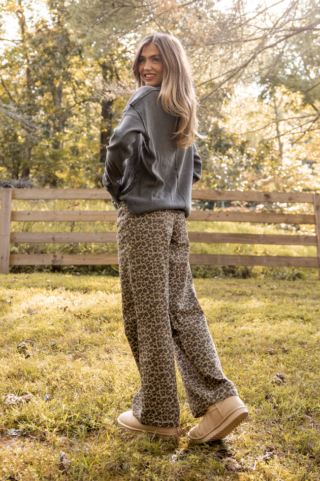 Wild Things Leopard Wide Leg Pants
