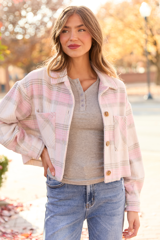 Gretchen Pink Plaid Jacket
