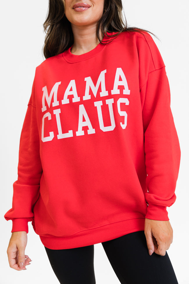 Mama Claus Red Graphic Sweatshirt