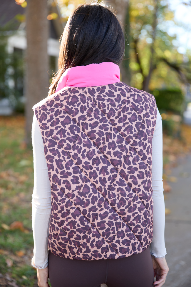 Ashley Leopard Puffer Vest SALE