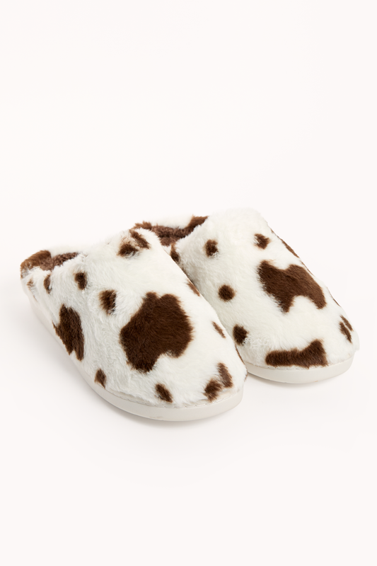 Lucila Cow Print Slippers SALE