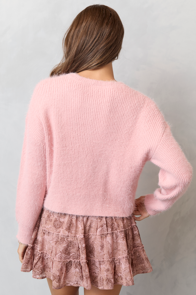 Teddy Pink Fuzzy Cardigan SALE
