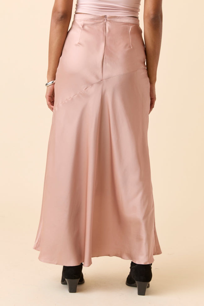 Gigi Blush Side Slit Skirt