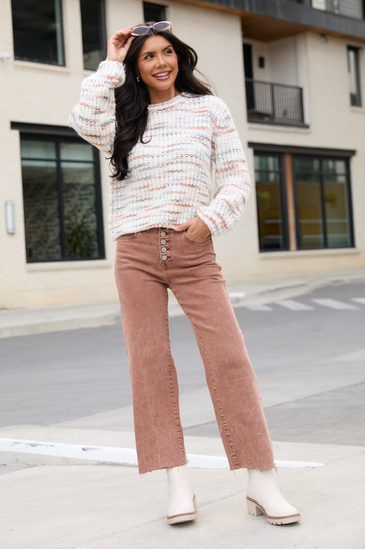 Nellie Multicolored Crewneck Sweater FINAL SALE