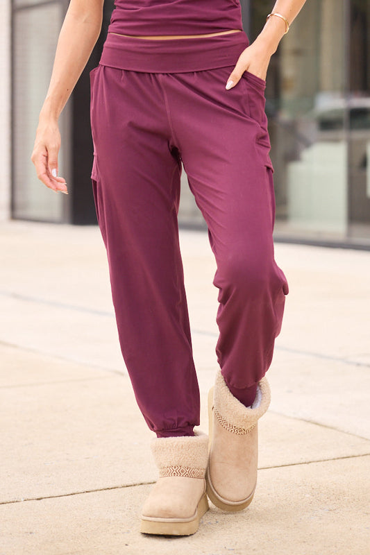 Randi Burgundy Joggers