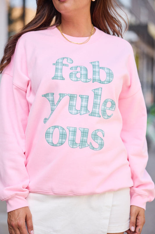 Fabyuleous Light Pink Graphic Sweatshirt