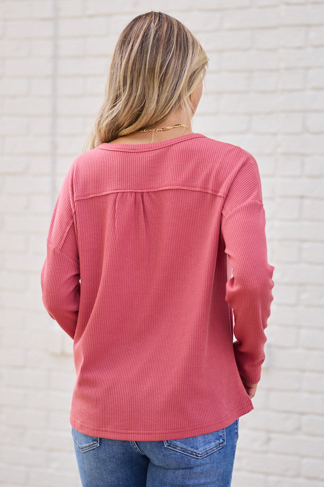 Kenna Rose Long Sleeve Henley Top