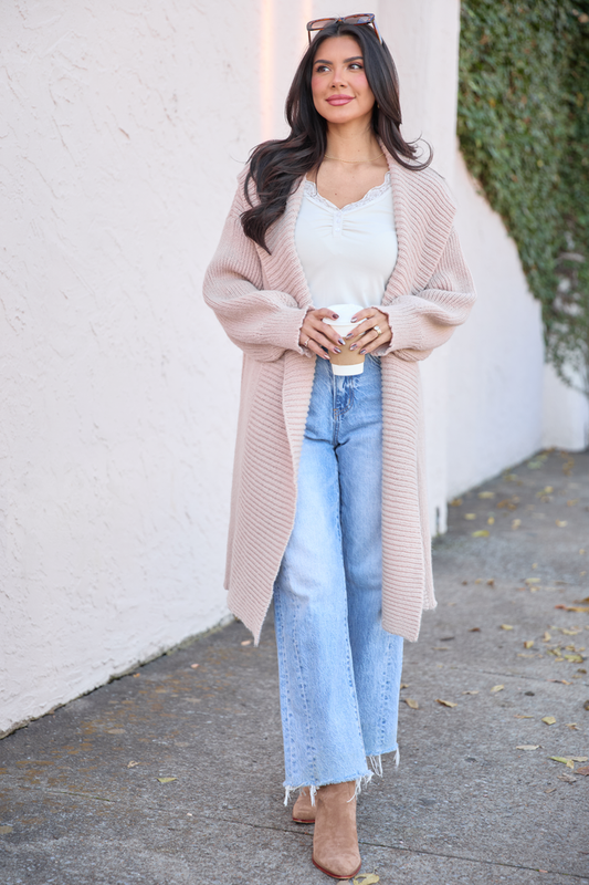 Harrisyn Tan Midi Duster Cardigan SALE