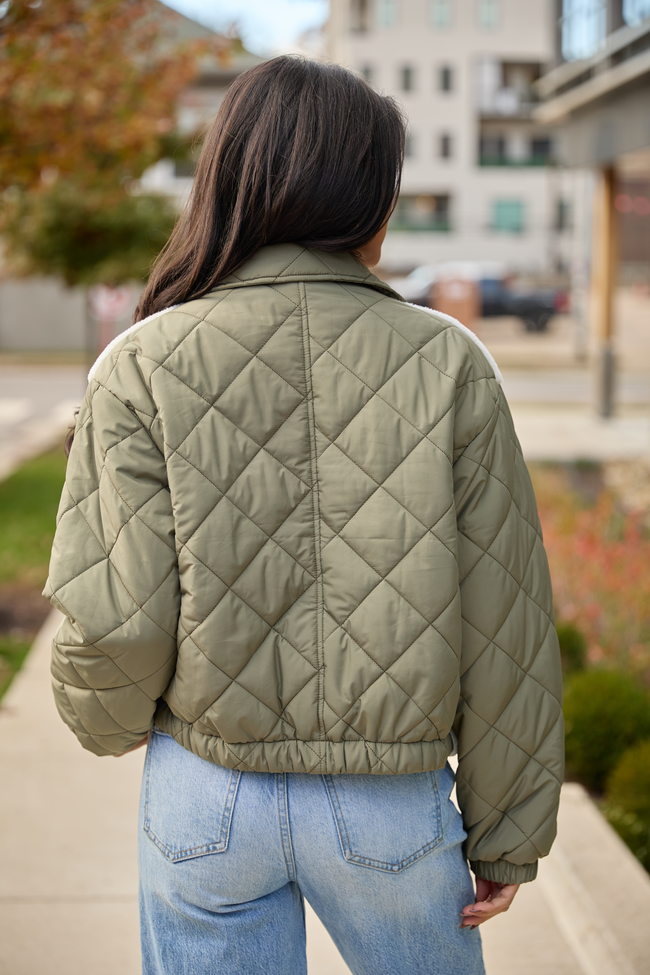 Maeve Sage Zip Front Sherpa Jacket SALE