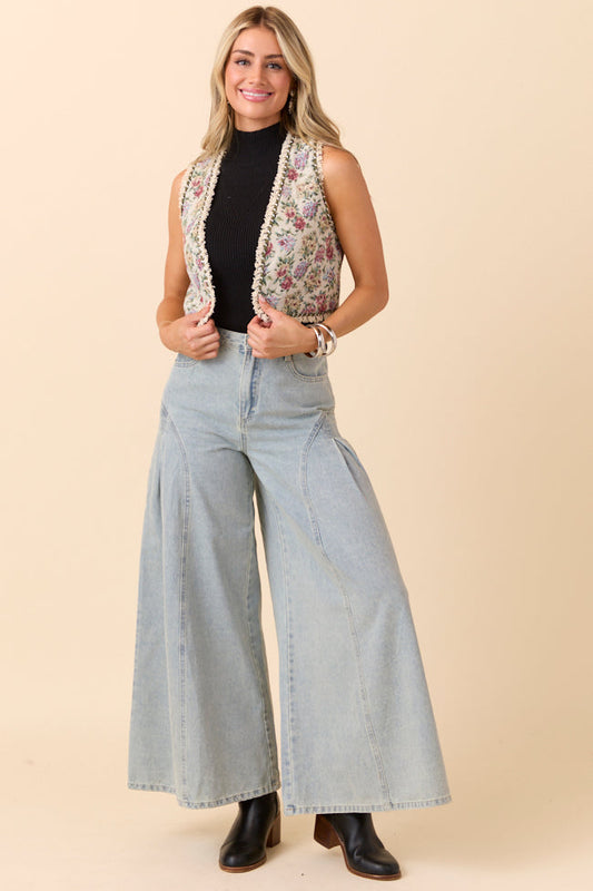 Farrah Black Mock Neck Sweater Tank