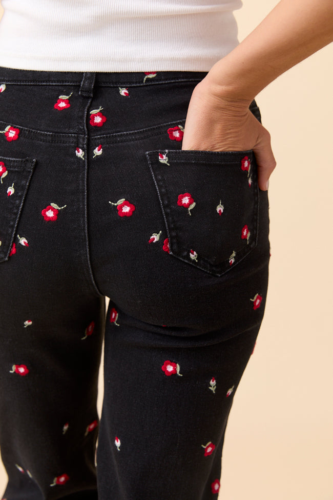 The Piper Embroidered Straight Leg Jeans FINAL SALE