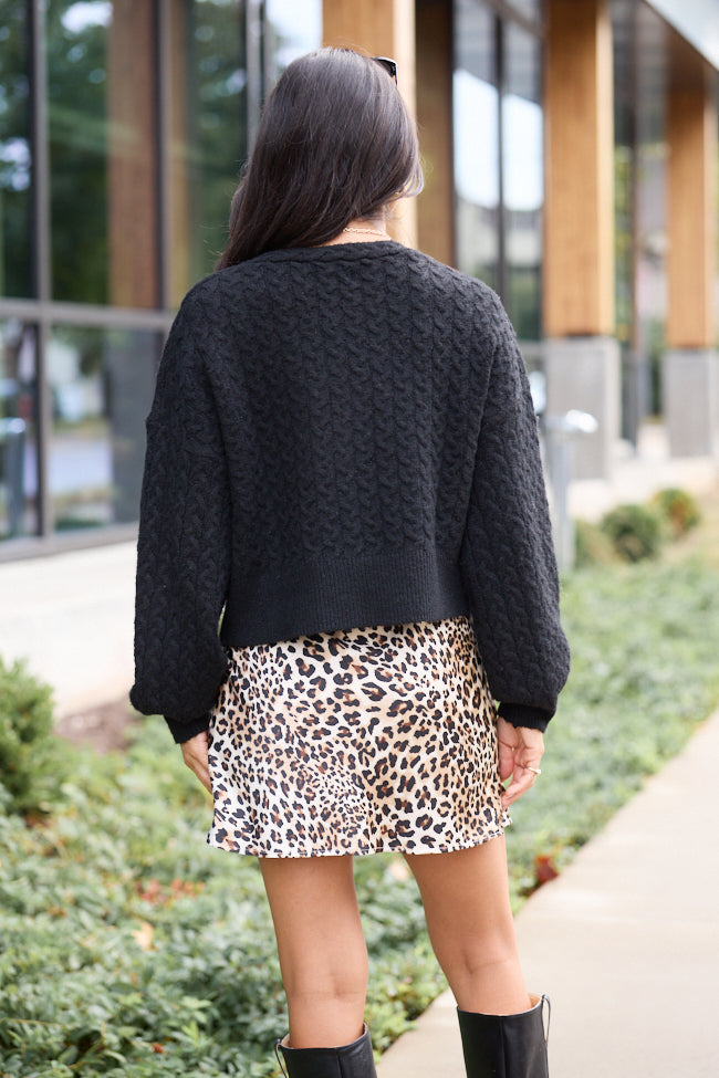 Heather Black V-Neck Cardigan SALE