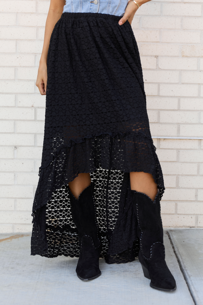Wrenlee Black Lace Skirt FINAL SALE