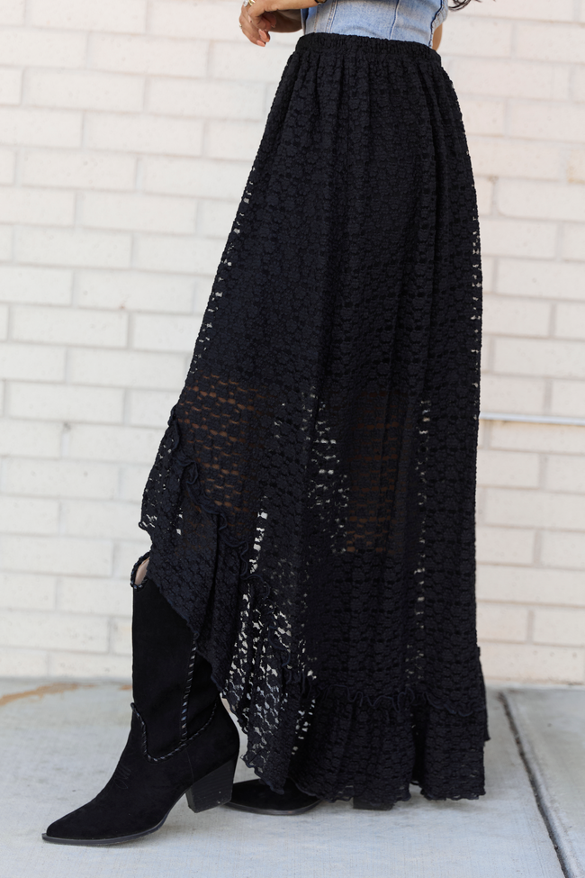 Wrenlee Black Lace Skirt FINAL SALE
