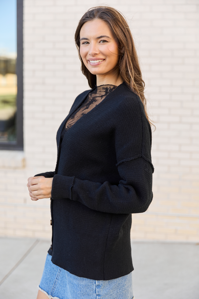 Portia Black Long Cardigan SALE