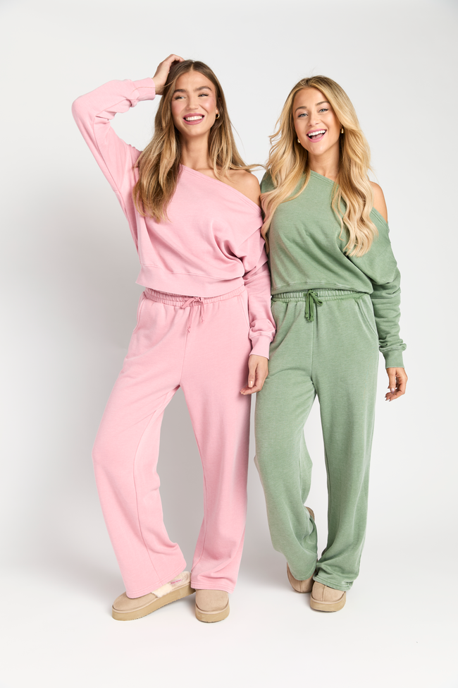 Learn As You Go Moss Sweatpants